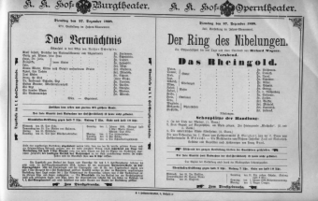 Theaterzettel (Oper und Burgtheater in Wien) 18981227 Seite: 1