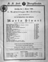 Theaterzettel (Oper und Burgtheater in Wien) 18990101 Seite: 1