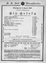 Theaterzettel (Oper und Burgtheater in Wien) 18990103 Seite: 2