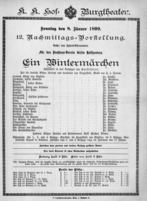 Theaterzettel (Oper und Burgtheater in Wien) 18990108 Seite: 1