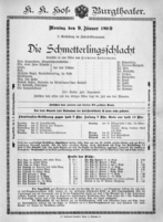 Theaterzettel (Oper und Burgtheater in Wien) 18990109 Seite: 1