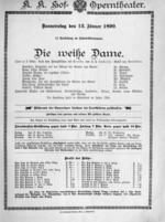 Theaterzettel (Oper und Burgtheater in Wien) 18990112 Seite: 1