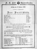 Theaterzettel (Oper und Burgtheater in Wien) 18990113 Seite: 1