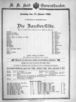 Theaterzettel (Oper und Burgtheater in Wien) 18990115 Seite: 1