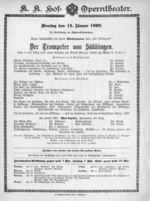 Theaterzettel (Oper und Burgtheater in Wien) 18990116 Seite: 1