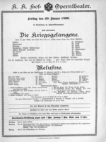 Theaterzettel (Oper und Burgtheater in Wien) 18990120 Seite: 1