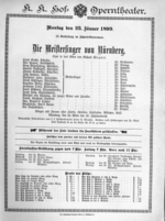 Theaterzettel (Oper und Burgtheater in Wien) 18990123 Seite: 1