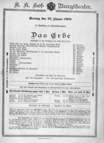 Theaterzettel (Oper und Burgtheater in Wien) 18990123 Seite: 2