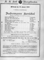 Theaterzettel (Oper und Burgtheater in Wien) 18990125 Seite: 2