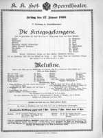 Theaterzettel (Oper und Burgtheater in Wien) 18990127 Seite: 1