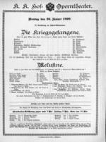 Theaterzettel (Oper und Burgtheater in Wien) 18990130 Seite: 1