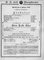 Theaterzettel (Oper und Burgtheater in Wien) 18990206 Seite: 2