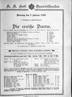 Theaterzettel (Oper und Burgtheater in Wien) 18990207 Seite: 1