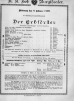 Theaterzettel (Oper und Burgtheater in Wien) 18990208 Seite: 2