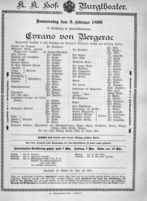 Theaterzettel (Oper und Burgtheater in Wien) 18990209 Seite: 2