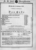 Theaterzettel (Oper und Burgtheater in Wien) 18990213 Seite: 2