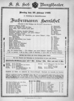 Theaterzettel (Oper und Burgtheater in Wien) 18990220 Seite: 2
