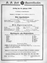 Theaterzettel (Oper und Burgtheater in Wien) 18990224 Seite: 1