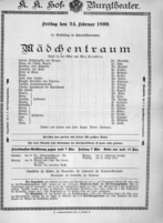 Theaterzettel (Oper und Burgtheater in Wien) 18990224 Seite: 2
