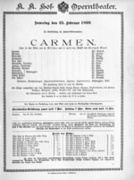 Theaterzettel (Oper und Burgtheater in Wien) 18990225 Seite: 1