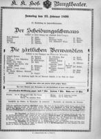 Theaterzettel (Oper und Burgtheater in Wien) 18990225 Seite: 2