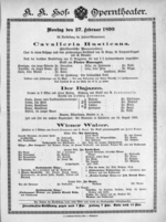 Theaterzettel (Oper und Burgtheater in Wien) 18990227 Seite: 1
