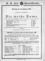 Theaterzettel (Oper und Burgtheater in Wien) 18990228 Seite: 1