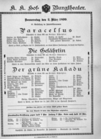 Theaterzettel (Oper und Burgtheater in Wien) 18990303 Seite: 2
