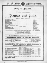 Theaterzettel (Oper und Burgtheater in Wien) 18990306 Seite: 1