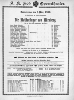Theaterzettel (Oper und Burgtheater in Wien) 18990309 Seite: 1