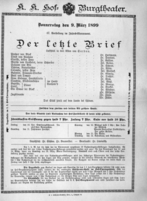 Theaterzettel (Oper und Burgtheater in Wien) 18990309 Seite: 2