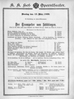 Theaterzettel (Oper und Burgtheater in Wien) 18990313 Seite: 1