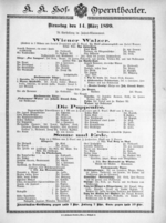 Theaterzettel (Oper und Burgtheater in Wien) 18990314 Seite: 1