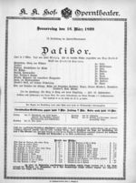 Theaterzettel (Oper und Burgtheater in Wien) 18990316 Seite: 1