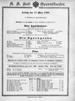 Theaterzettel (Oper und Burgtheater in Wien) 18990317 Seite: 1
