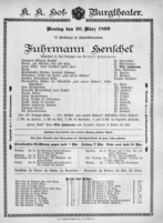 Theaterzettel (Oper und Burgtheater in Wien) 18990320 Seite: 3