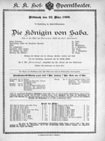 Theaterzettel (Oper und Burgtheater in Wien) 18990322 Seite: 1