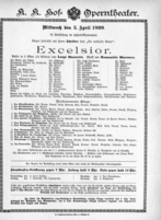 Theaterzettel (Oper und Burgtheater in Wien) 18990405 Seite: 1