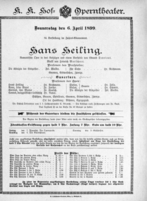 Theaterzettel (Oper und Burgtheater in Wien) 18990406 Seite: 1