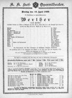 Theaterzettel (Oper und Burgtheater in Wien) 18990410 Seite: 1
