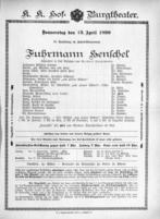 Theaterzettel (Oper und Burgtheater in Wien) 18990413 Seite: 2