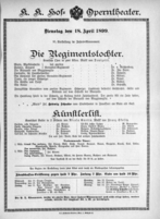 Theaterzettel (Oper und Burgtheater in Wien) 18990418 Seite: 1