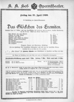 Theaterzettel (Oper und Burgtheater in Wien) 18990421 Seite: 1