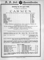 Theaterzettel (Oper und Burgtheater in Wien) 18990422 Seite: 1