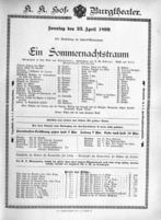 Theaterzettel (Oper und Burgtheater in Wien) 18990423 Seite: 2