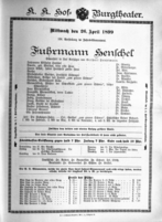 Theaterzettel (Oper und Burgtheater in Wien) 18990426 Seite: 2