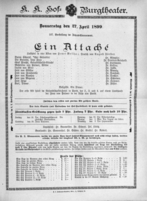 Theaterzettel (Oper und Burgtheater in Wien) 18990427 Seite: 2
