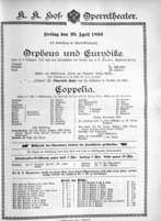 Theaterzettel (Oper und Burgtheater in Wien) 18990428 Seite: 1