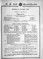 Theaterzettel (Oper und Burgtheater in Wien) 18990429 Seite: 1