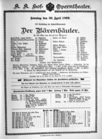 Theaterzettel (Oper und Burgtheater in Wien) 18990430 Seite: 1